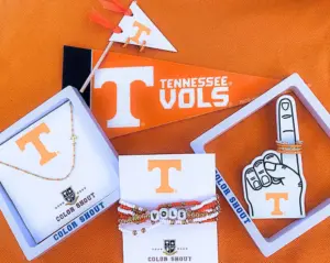 beaded bracelet stack with colorful Czech beads and gold accents – set of six stretchy bracelets